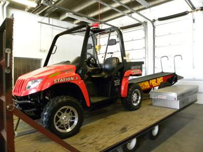 All Terrain Vehicle & Rescue sled with trailer